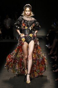 Model on the catwalk