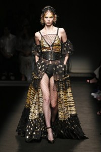 Model on the catwalk