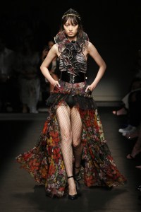 Model on the catwalk