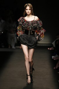 Model on the catwalk