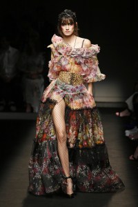 Model on the catwalk