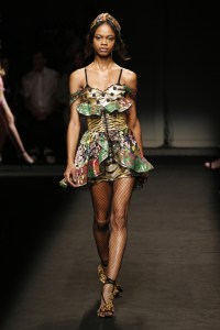 Model on the catwalk