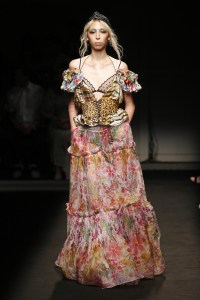 Model on the catwalk