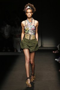 Model on the catwalk