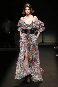 Model on the catwalk
