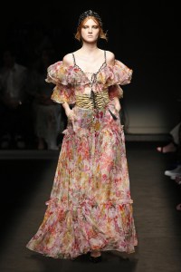 Model on the catwalk