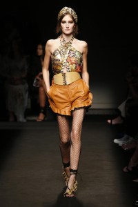 Model on the catwalk