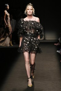 Model on the catwalk
