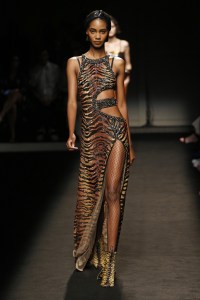 Model on the catwalk
