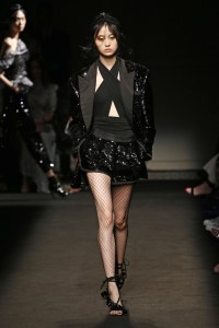 Model on the catwalk