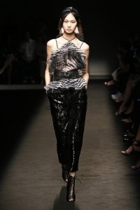 Model on the catwalk