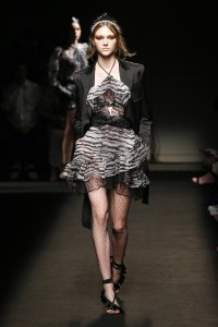 Model on the catwalk