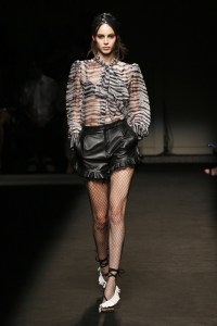 Model on the catwalk