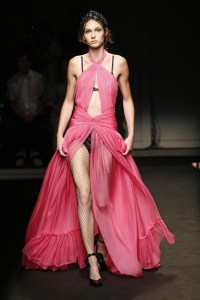 Model on the catwalk