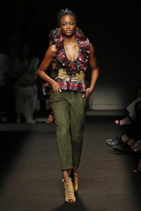 Model on the catwalk