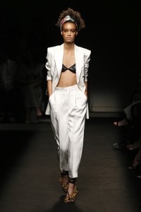Model on the catwalk