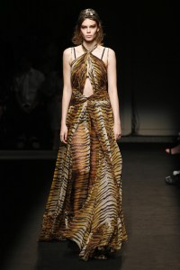 Model on the catwalk