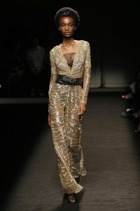 Model on the catwalk