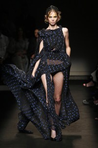 Model on the catwalk