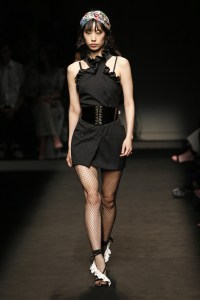 Model on the catwalk