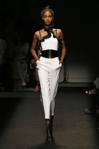 Model on the catwalk
