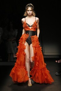 Model on the catwalk