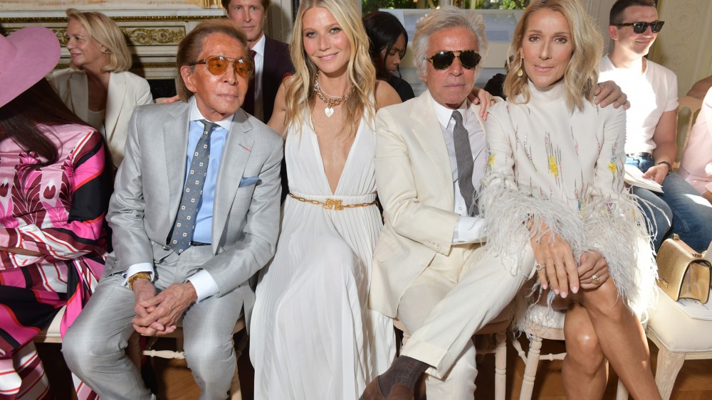 Valentino Garavani, Gwyneth Paltrow, Giancarlo Giammetti and Céline Dion