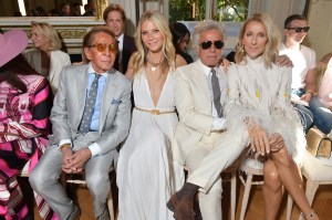 Valentino Garavani, Gwyneth Paltrow, Giancarlo Giammetti and Céline Dion