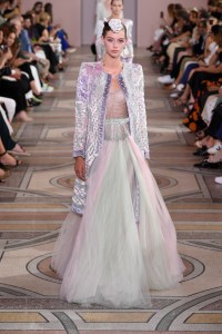 Model on the catwalk