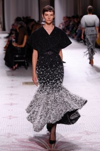 Model on the catwalk