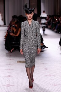 Model on the catwalk