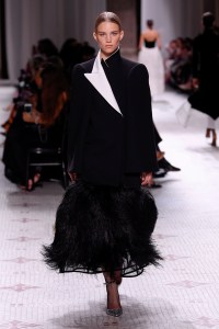 Model on the catwalk