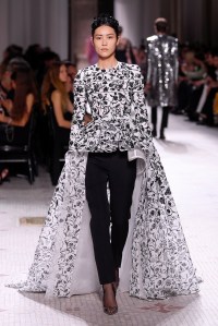Model on the catwalk