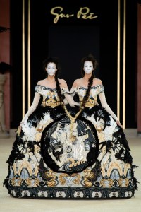 model on the catwalk