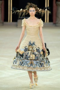 model on the catwalk