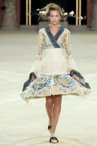 model on the catwalk