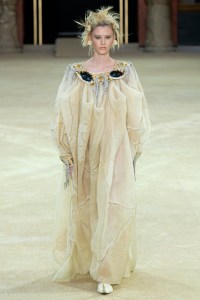 model on the catwalk