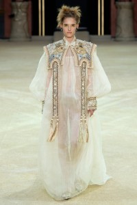 model on the catwalk