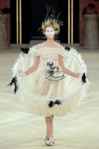 model on the catwalk