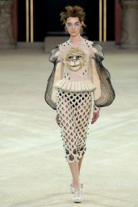 model on the catwalk