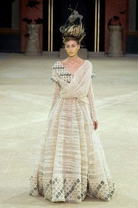 model on the catwalk