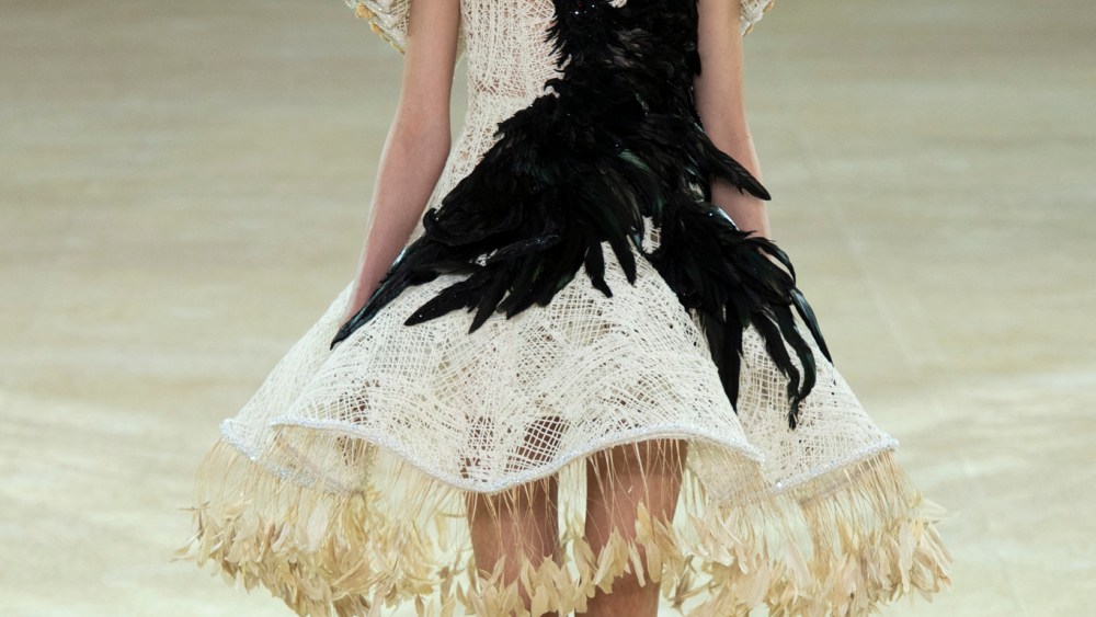 model on the catwalk