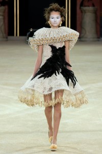 model on the catwalk