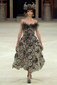 model on the catwalk