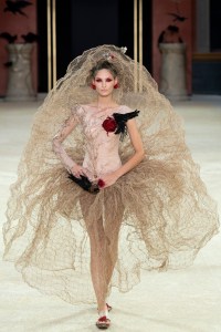 model on the catwalk