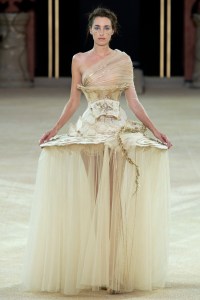 model on the catwalk