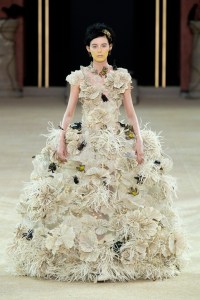 model on the catwalk