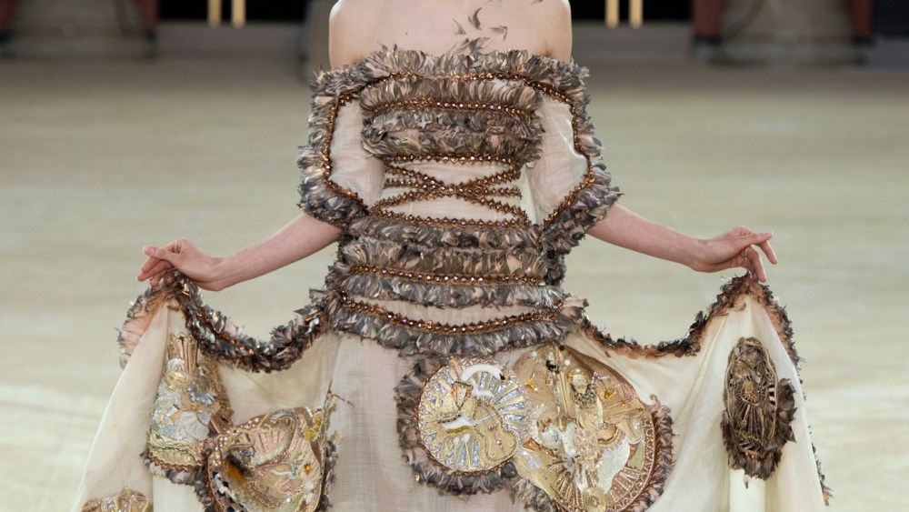 model on the catwalk