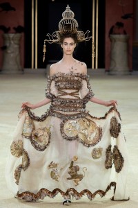model on the catwalk