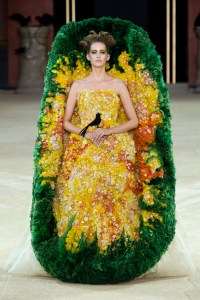 model on the catwalk